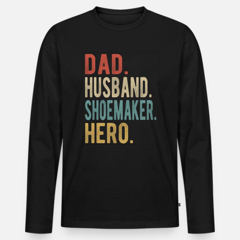 Schuster Papa Ehemann Held - Männer Premium Bio Langarmshirt - Schwarz