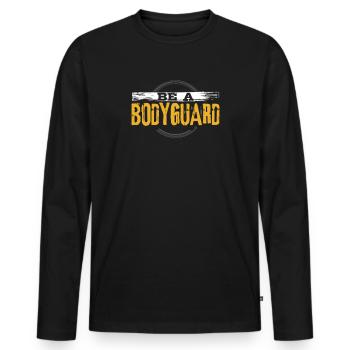 Cadeau de garde du corps Soyez un garde du corps - T-shirt manches longues Premium bio Homme - noir - Devant - Nico (187cm)
