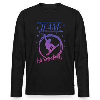 Boarding Snowboarding Boarder - Männer Premium Bio Langarmshirt - Schwarz - Vorne - Nico (187cm)