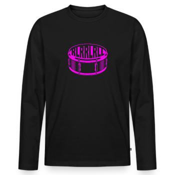 Drummer - Men's Premium Organic Long Sleeve Shirt - black - Front - Nico (187cm)