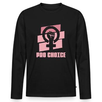 Feminist Womens Rights Justice - Men's Premium Organic Long Sleeve Shirt - black - Front - Nico (187cm)