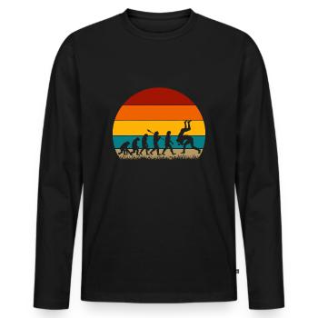 Retro Evolution Wrestling - Men's Premium Organic Long Sleeve Shirt - black - Front - Nico (187cm)