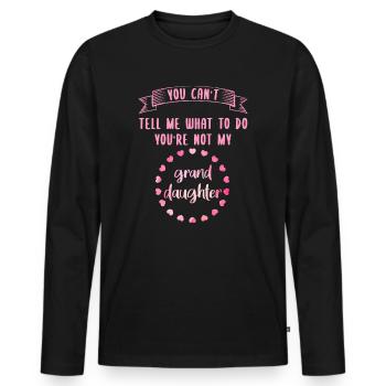 Du bist nicht meine Enkelin - Männer Premium Bio Langarmshirt - Schwarz - Vorne - Nico (187cm)