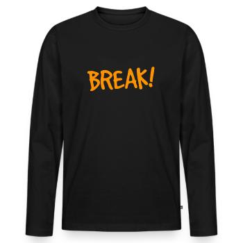 Breakdance Dynamics : Breaker break-hop - T-shirt manches longues Premium bio Homme - noir - Devant - Nico (187cm)
