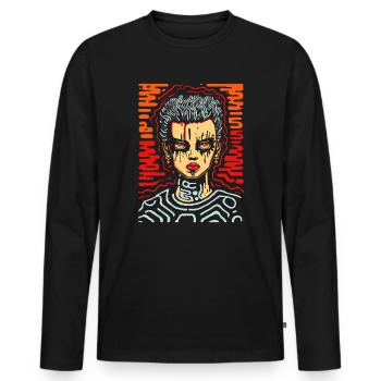 Punk is alive and well - Men's Premium Organic Long Sleeve Shirt - black - Front - Nico (187cm)