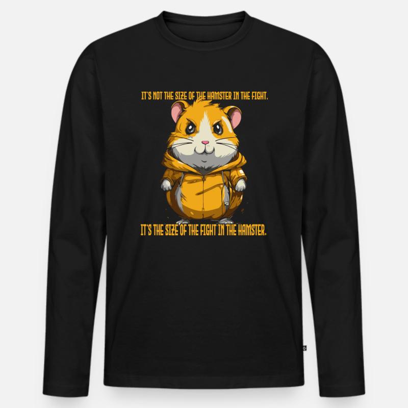 Der Mut eines Hamsters - Männer Premium Bio Langarmshirt - Schwarz