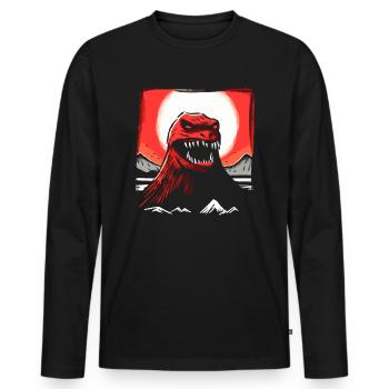 Red Sun Japan: Grunge Prince of Monsters - Men's Premium Organic Long Sleeve Shirt - black - Front - Nico (187cm)