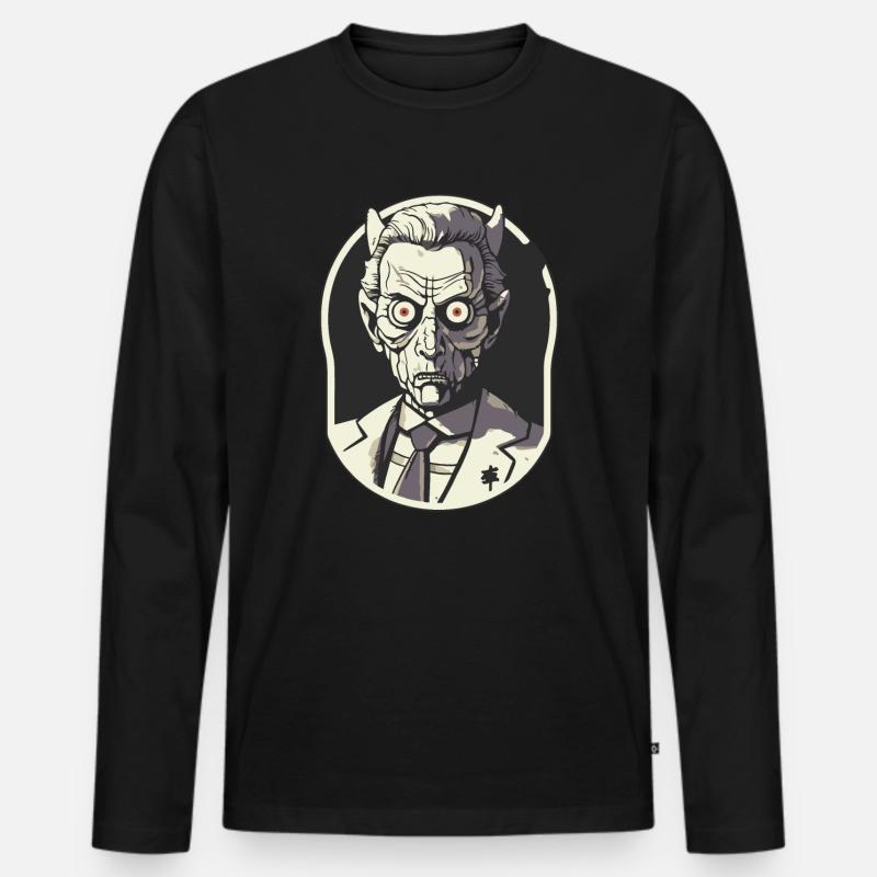 Der Direktor der Albträume - Männer Premium Bio Langarmshirt - Schwarz