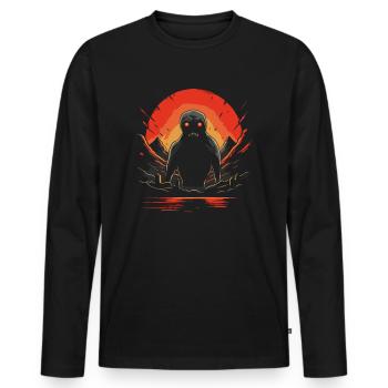 Mountains Monster Horror - Men's Premium Organic Long Sleeve Shirt - black - Front - Nico (187cm)