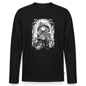 Gothic Anime Mädchen - Männer Premium Bio Langarmshirt - Schwarz - Vorne - Nico (187cm)
