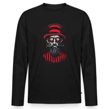 The Magical, Enchanting Magician Weirdo - Men's Premium Organic Long Sleeve Shirt - black - Front - Nico (187cm)