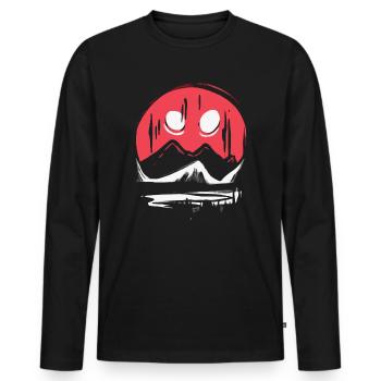 Red Moon: Angry Nature - Men's Premium Organic Long Sleeve Shirt - black - Front - Nico (187cm)