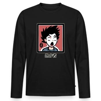 Anime Tarot: 愚か者 The Fool, der Narr - Männer Premium Bio Langarmshirt - Schwarz - Vorne - Nico (187cm)