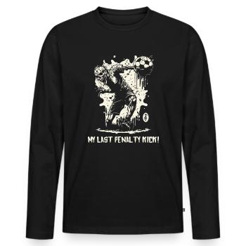 Ma dernière pénalité : Zombie Soccer - T-shirt manches longues Premium bio Homme - noir - Devant - Nico (187cm)