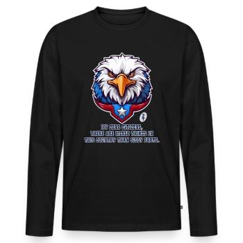 The Eagle's Speech to the Nation - Men's Premium Organic Long Sleeve Shirt - black - Front - Nico (187cm)