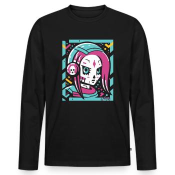 Space: Anime Manga Art Astronauts Girls - Men's Premium Organic Long Sleeve Shirt - black - Front - Nico (187cm)