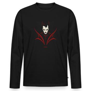 Vampir Emblem - Männer Premium Bio Langarmshirt - Schwarz - Vorne - Nico (187cm)