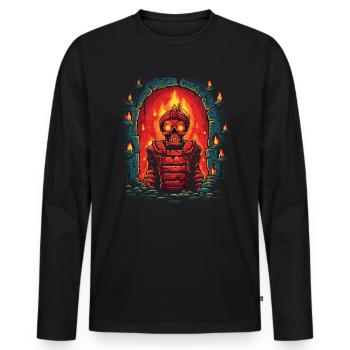 The Wrath of the Zombie Dungeon Pharaoh - Men's Premium Organic Long Sleeve Shirt - black - Front - Nico (187cm)