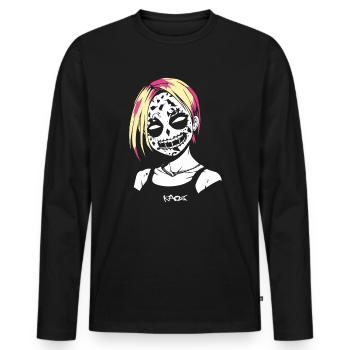 Crazy Alternative Anime Girl - T-shirt manches longues Premium bio Homme - noir - Devant - Nico (187cm)