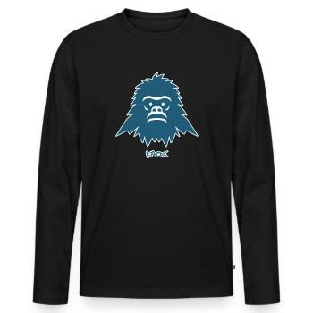 Une créature des montagnes - T-shirt manches longues Premium bio Homme - noir - Devant - Nico (187cm)