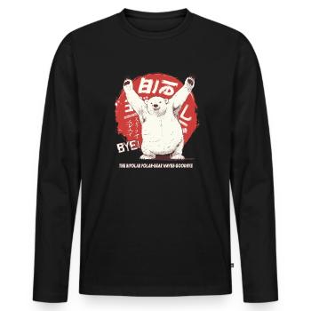 L’ours polaire bipolaire fait ses adieux à l’ours polaire - T-shirt manches longues Premium bio Homme - noir - Devant - Nico (187cm)