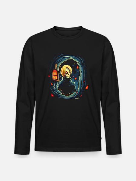 Dämonen sind auch Menschen - Männer Premium Bio Langarmshirt - Schwarz