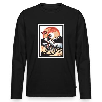 The loneliness of the racing cyclist - Men's Premium Organic Long Sleeve Shirt - black - Front - Nico (187cm)