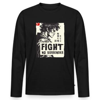 Asian Battle of Martial Arts - Men's Premium Organic Long Sleeve Shirt - black - Front - Nico (187cm)