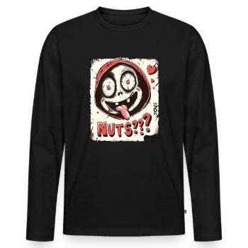 adorable, drôle, fou et fou - T-shirt manches longues Premium bio Homme - noir - Devant - Nico (187cm)