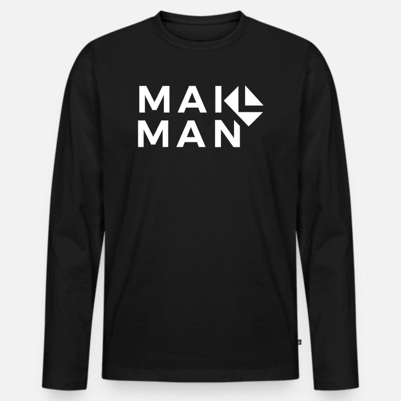 Mail Man - Postbote - Männer Premium Bio Langarmshirt - Schwarz