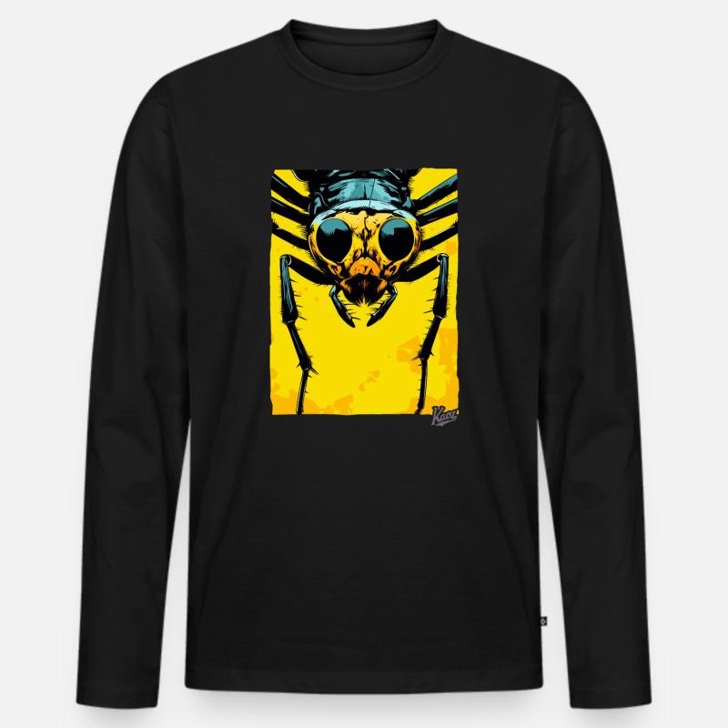 Monster-Ameise: Kleiner Riese - Männer Premium Bio Langarmshirt - Schwarz