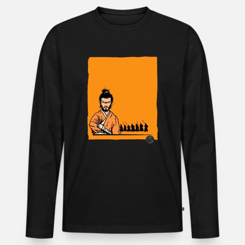 Die Tödlichen Samurai - Männer Premium Bio Langarmshirt - Schwarz
