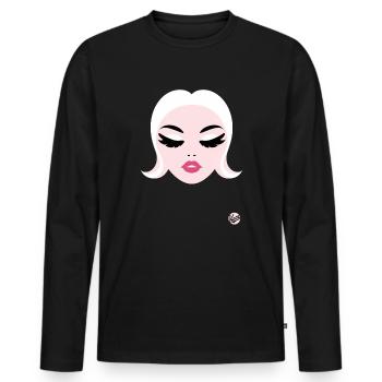 Belle fille - T-shirt manches longues Premium bio Homme - noir - Devant - Nico (187cm)