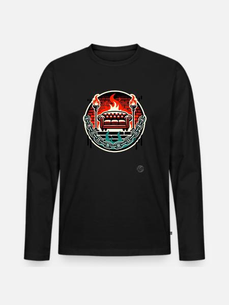 The sofa - Men's Premium Organic Long Sleeve Shirt - black