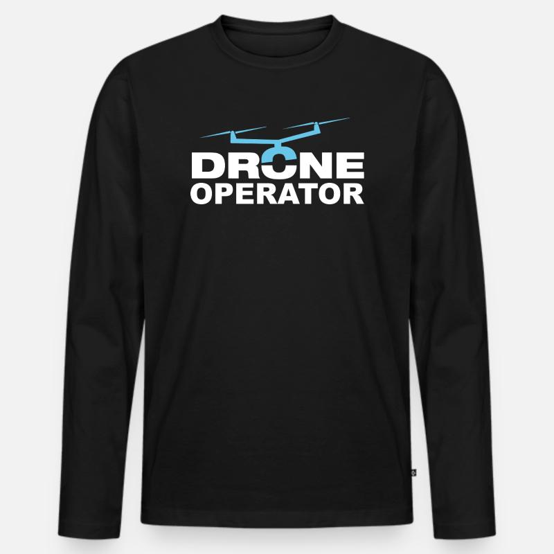 Drone Operator - Männer Premium Bio Langarmshirt - Schwarz