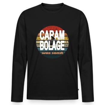 Carambolage, Billard, Poolbillard, Snooker, 9ball - Männer Premium Bio Langarmshirt - Schwarz - Vorne - Nico (187cm)