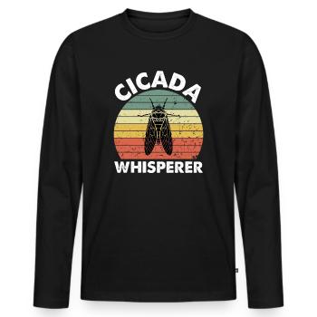Cicada Whisperer - Männer Premium Bio Langarmshirt - Schwarz - Vorne - Nico (187cm)