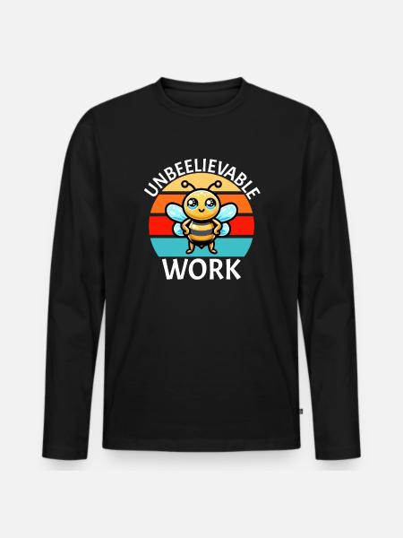 Unbelievable Work - Men's Premium Organic Long Sleeve Shirt - black
