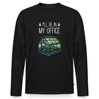 I'll Be In My Office - Gardening - Men's Premium Organic Long Sleeve Shirt - black - Front - Nico (187cm)