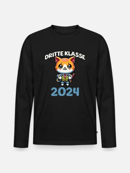 Third class 2024 - Men's Premium Organic Long Sleeve Shirt - black