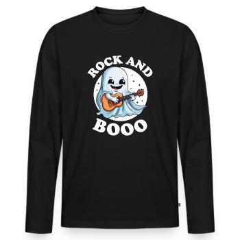 Rock And Booo - Männer Premium Bio Langarmshirt - Schwarz - Vorne - Nico (187cm)