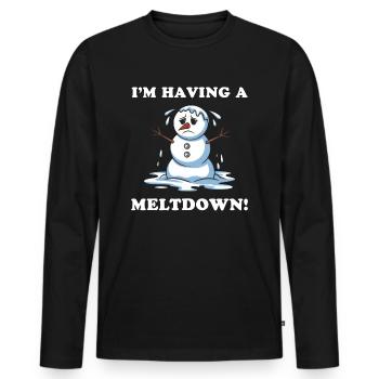I'm Having A Meltdown! - Men's Premium Organic Long Sleeve Shirt - black - Front - Nico (187cm)