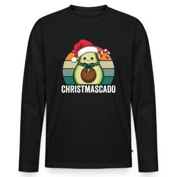 Christmascado - Vintage Sunset - Men's Premium Organic Long Sleeve Shirt - black - Front - Nico (187cm)