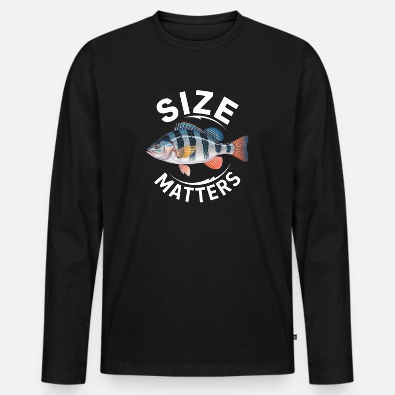 Size Matters - Männer Premium Bio Langarmshirt - Schwarz