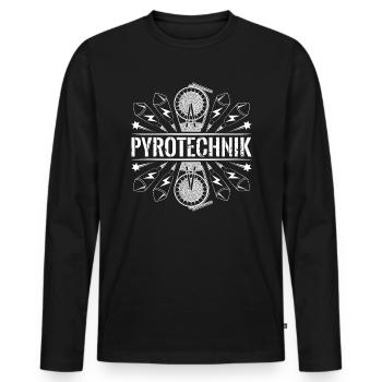 Pyrotechnics Rockets Pyro - Men's Premium Organic Long Sleeve Shirt - black - Front - Nico (187cm)
