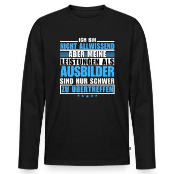 Unmatched performance as an instructor - Men's Premium Organic Long Sleeve Shirt - black - Front - Nico (187cm)