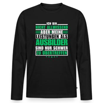 Unmatched performance as an instructor - Men's Premium Organic Long Sleeve Shirt - black - Front - Nico (187cm)