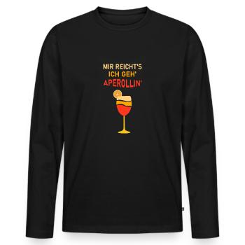 Aperollin' Sommergetränk 2020 Aperoliker Geschenk - Männer Premium Bio Langarmshirt - Schwarz - Vorne - Nico (187cm)