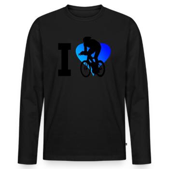 Road Bike Road Cyclist Road Bike Road Cycling - Men's Premium Organic Long Sleeve Shirt - black - Front - Nico (187cm)