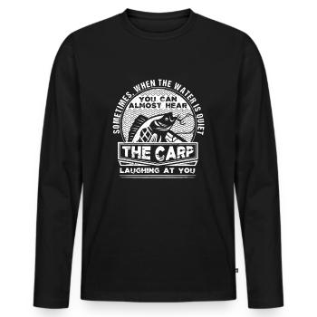 Carp Fishing Design For Men Funny Catfish And Carp - Men's Premium Organic Long Sleeve Shirt - black - Front - Nico (187cm)